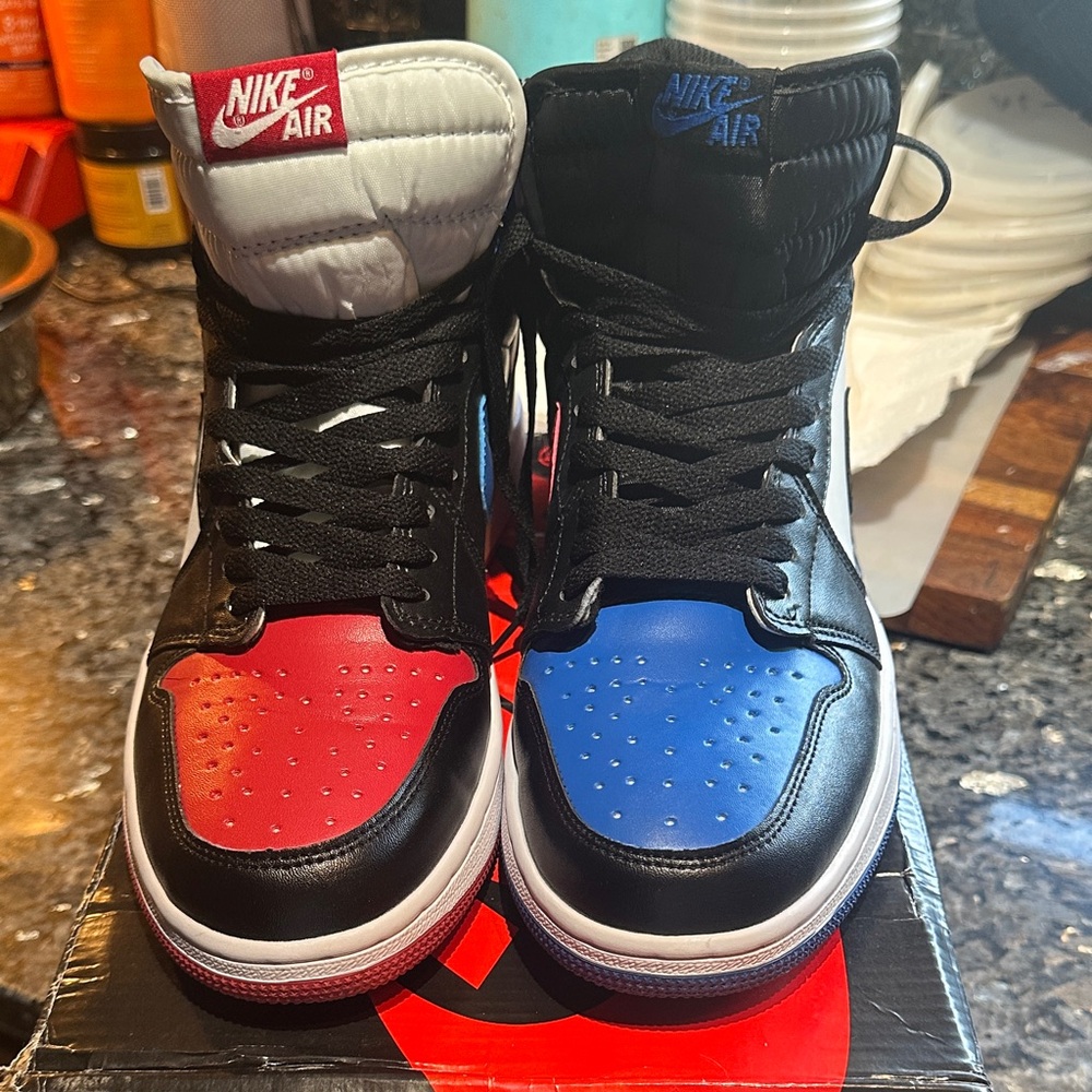 Nike Air Black Red Blue High-Tops.